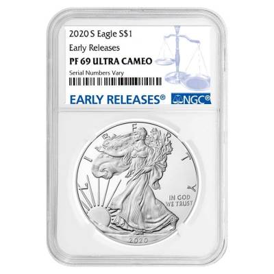2020 W AMERICAN SILVER EAGLE NGC PF 69