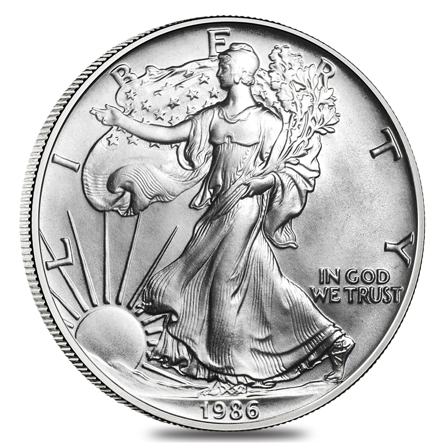 1986 1 Oz Silver American Eagle $1 Coin BU | EBay